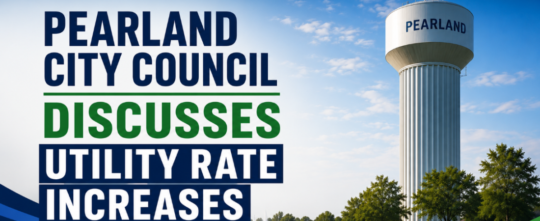 Pearland City Council Special Meeting Discussing Proposed Increases in Utility Rates